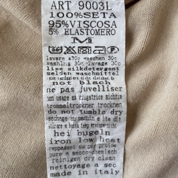 Tempo Paris Floral Italian Silk Blouse Sheer Overlay Boat Neck 3/4 Sleeve Size M - Picture 10 of 13